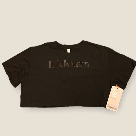 lululemon athletica Tops - Lululemon Logo Cropped Baby Tee